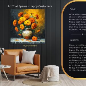 Vibrant Marigold Bouquet Art