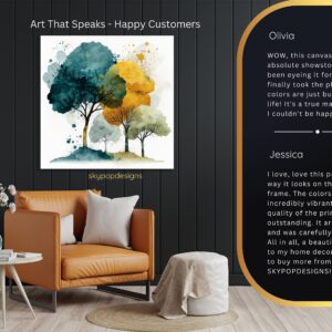Watercolor Trees Art