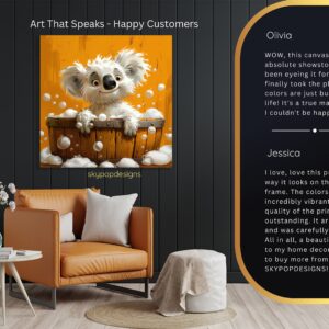 Koala Bath Time Fun Art