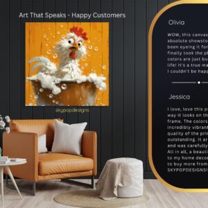 Rooster Bath Time Art