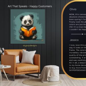 Panda Reading Art