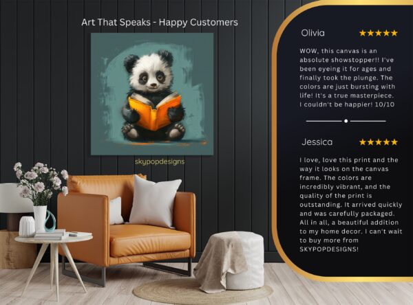 Panda Reading Art