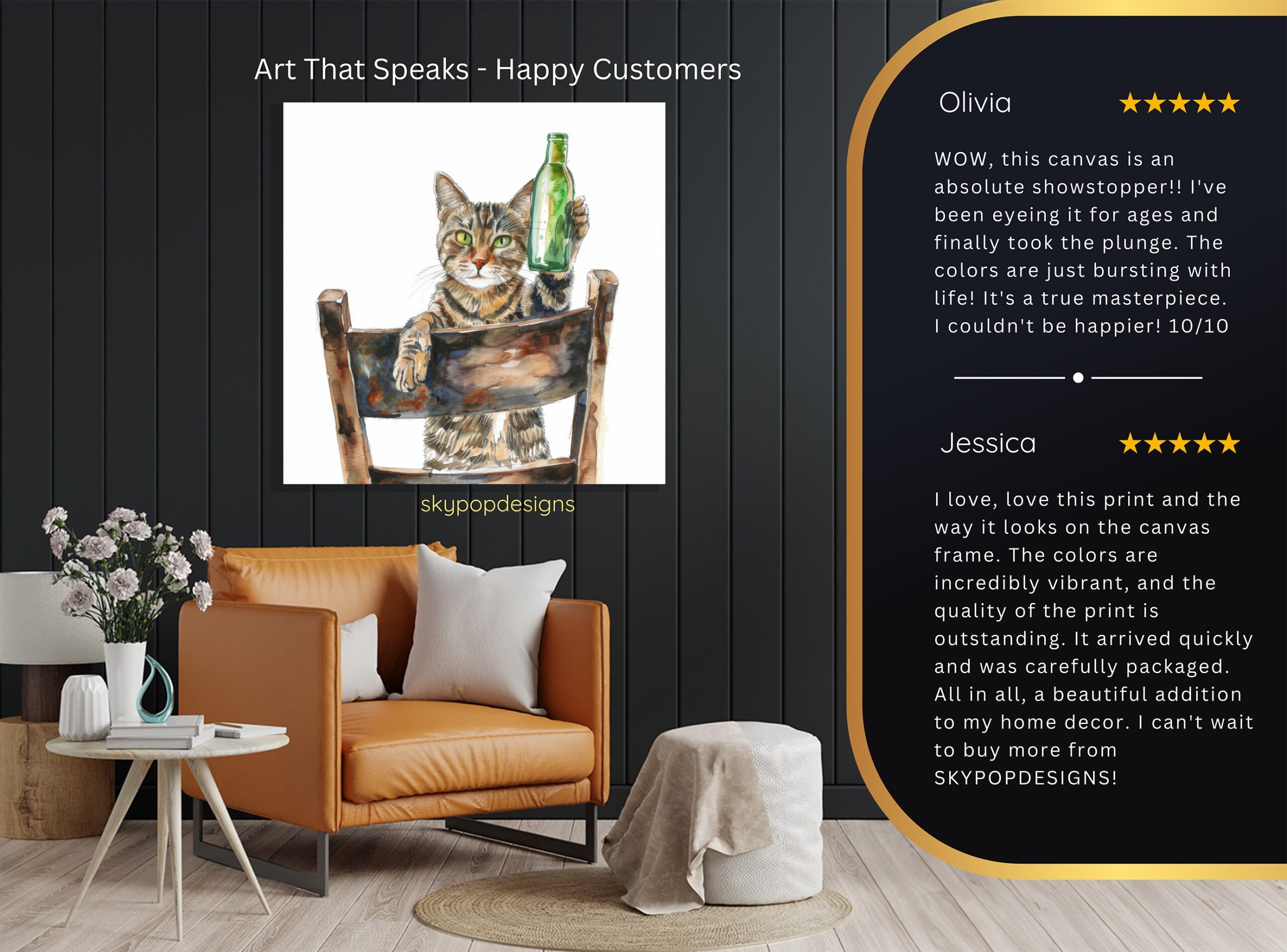 8.jpg Cat Holding Green Bottle Art