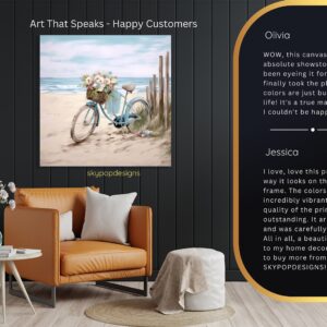 Beach Bicycle Blossom Art