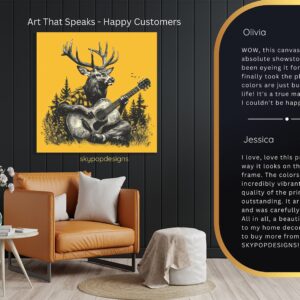 Deer Guitarist Art