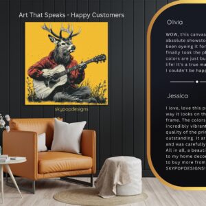 Deer Guitarist Art