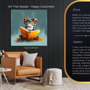 Frog Reading Art