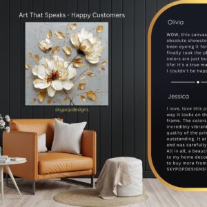 Gold Floral Art