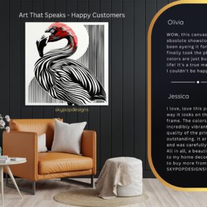 Flamingo Stripes Art