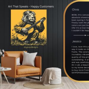 Lion Guitarist Art