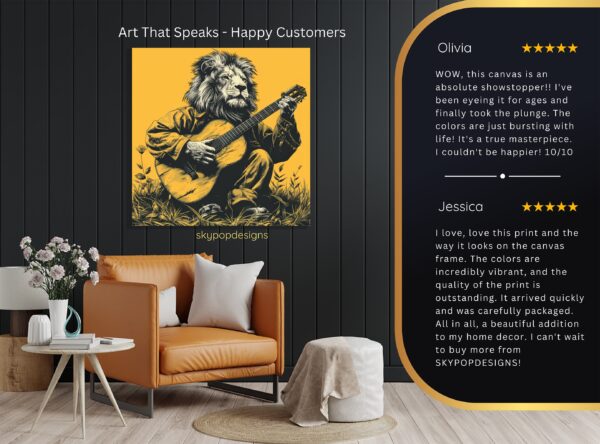 Lion Guitarist Art