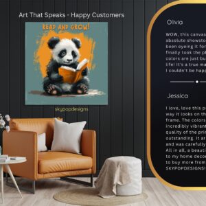 Panda Reading Art
