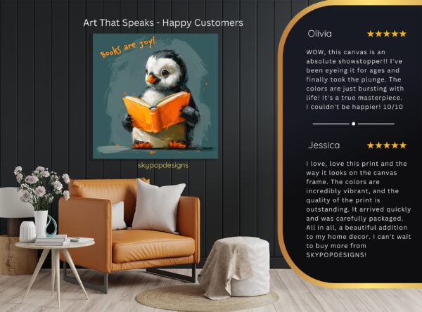 Penguin Reading Art