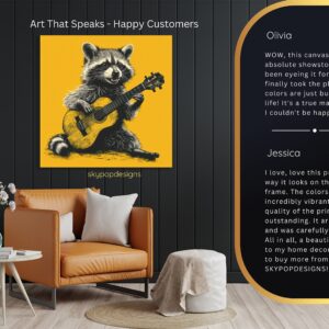 Raccoon Rock Star Art