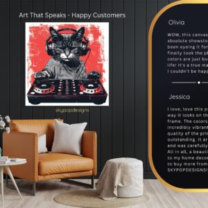 DJ Cat Rockstar Art