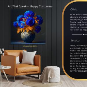 Blue Floral Art