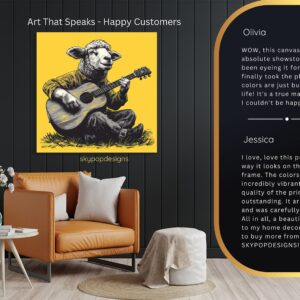 Sheep Guitar Art