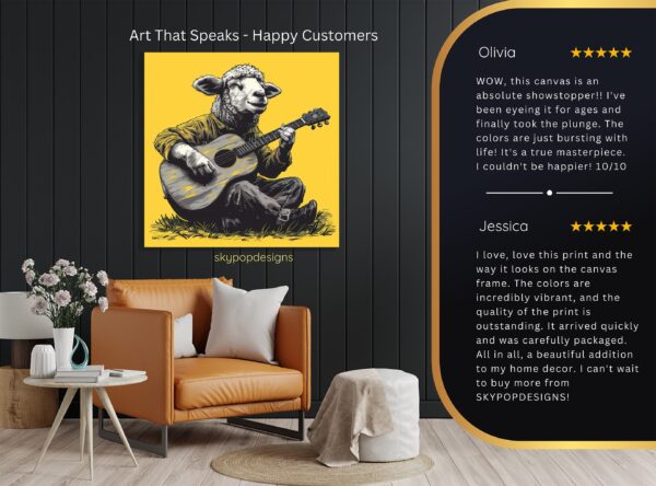 Sheep Guitar Art