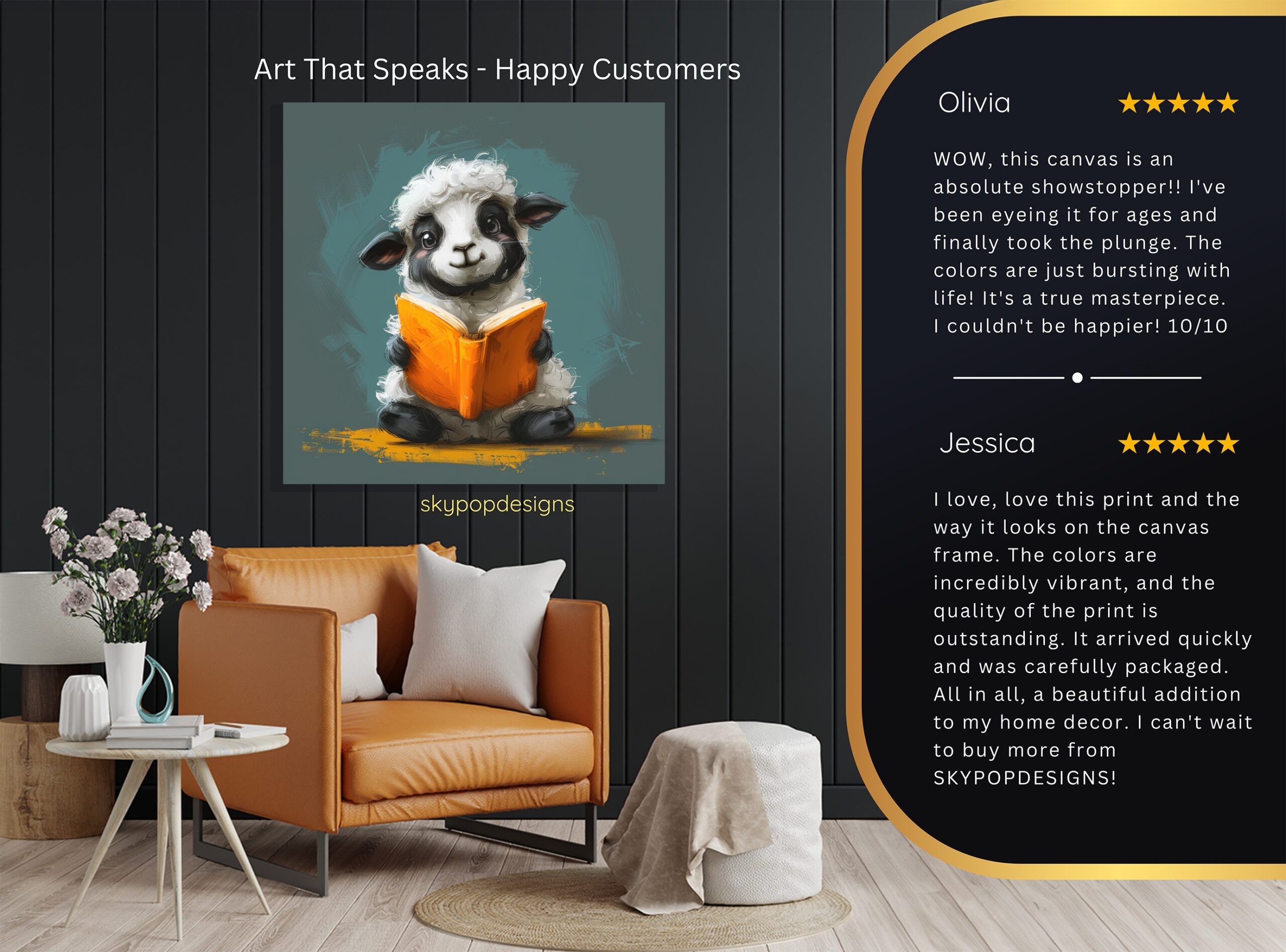 8.jpg Sheep Reading Art