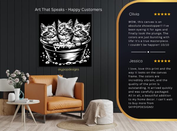 Bathtime Kitties Art