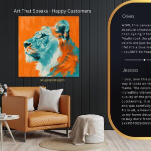 Lion Abstract Art