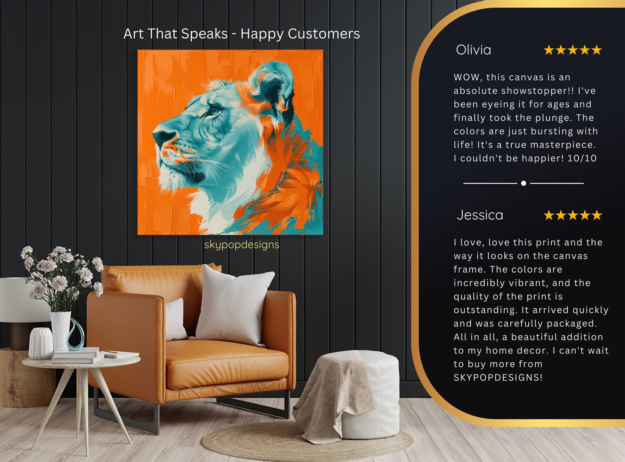 8.jpg Lion Abstract Art