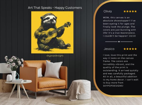 Sloth Guitar Art