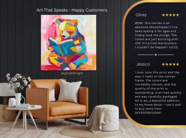 Bear Reading Art