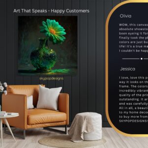 Emerald Bloom Vase Art