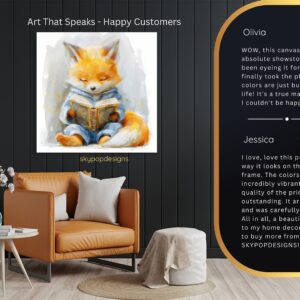 Fox Reading Art