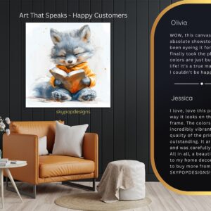 Fox Reading Art