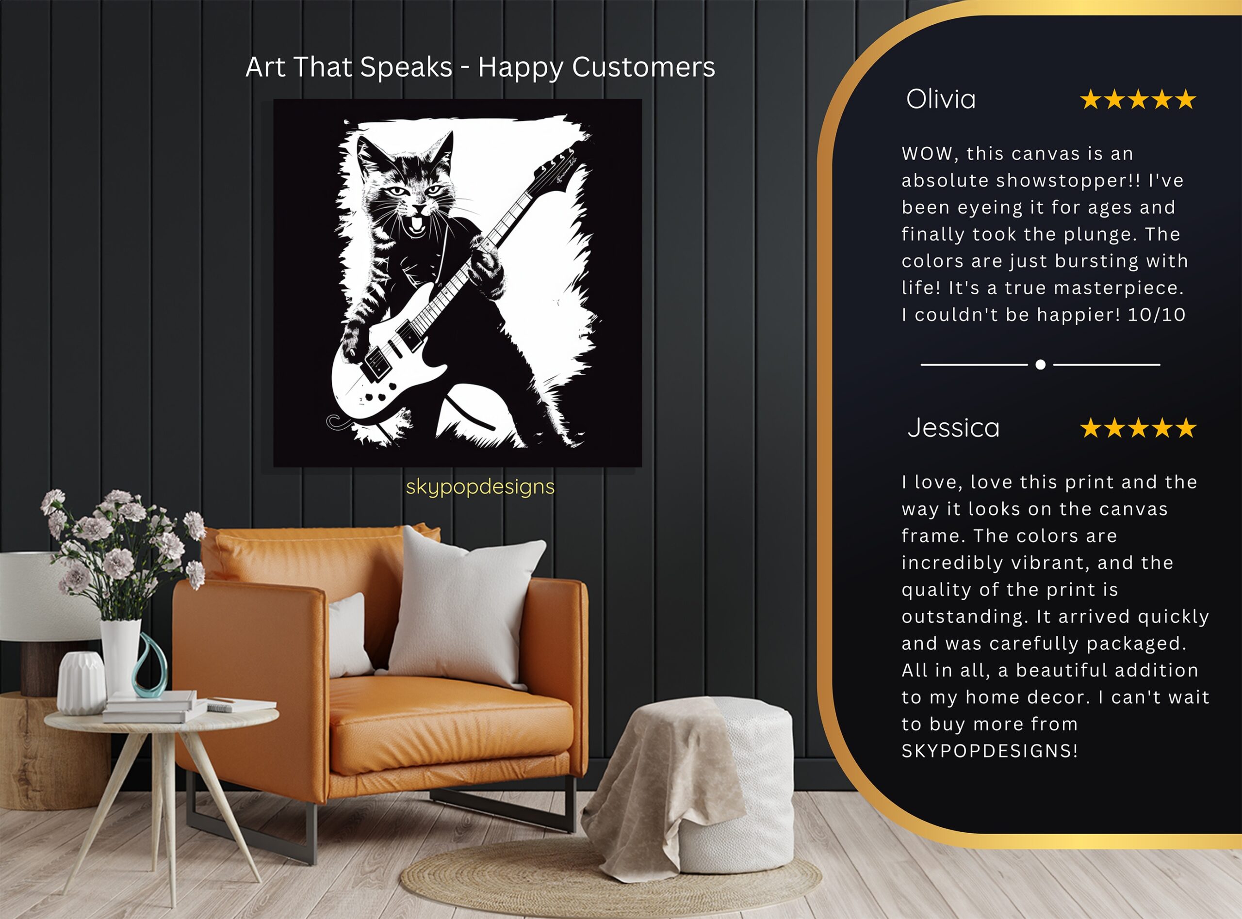 8.jpg Rock Star Cat Guitar Art