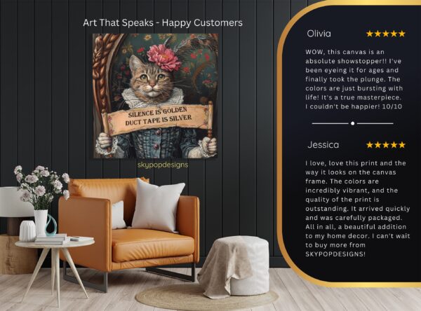 Cat With Funny Saying Art