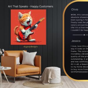 Kitten Guitar Art