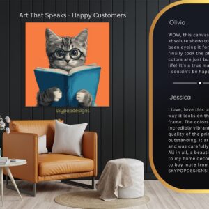 Cat Reading Art