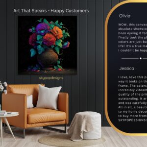 Vibrant Floral Vase Art