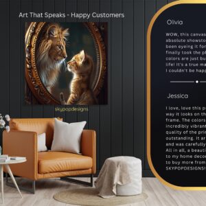 Kitten Lion Mirror Art
