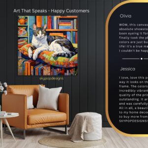 Cat Library Art