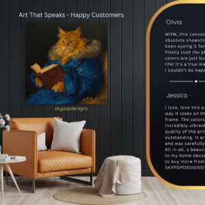 Cat Reading Art