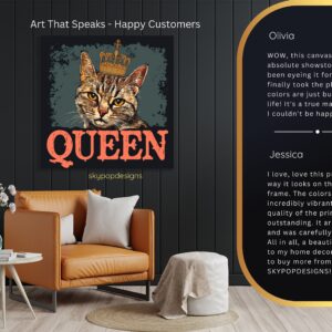 Regal Cat Queen Portrait Art