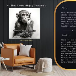 Chimpanzee Thinking Art