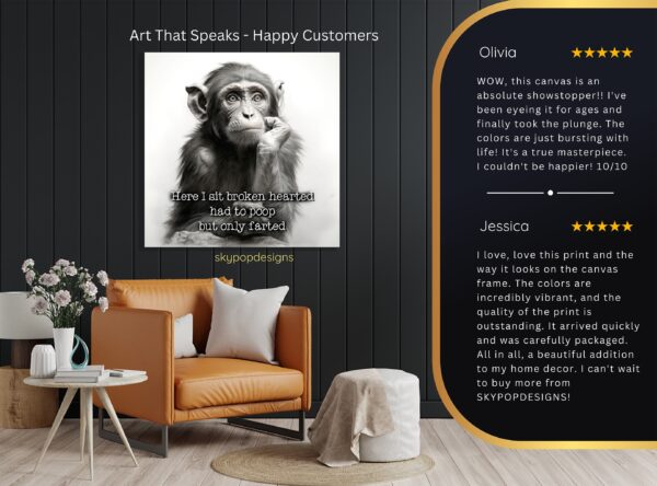 Chimpanzee Thinking Art