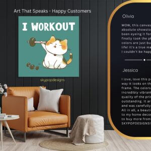Cat Gym Workout Art