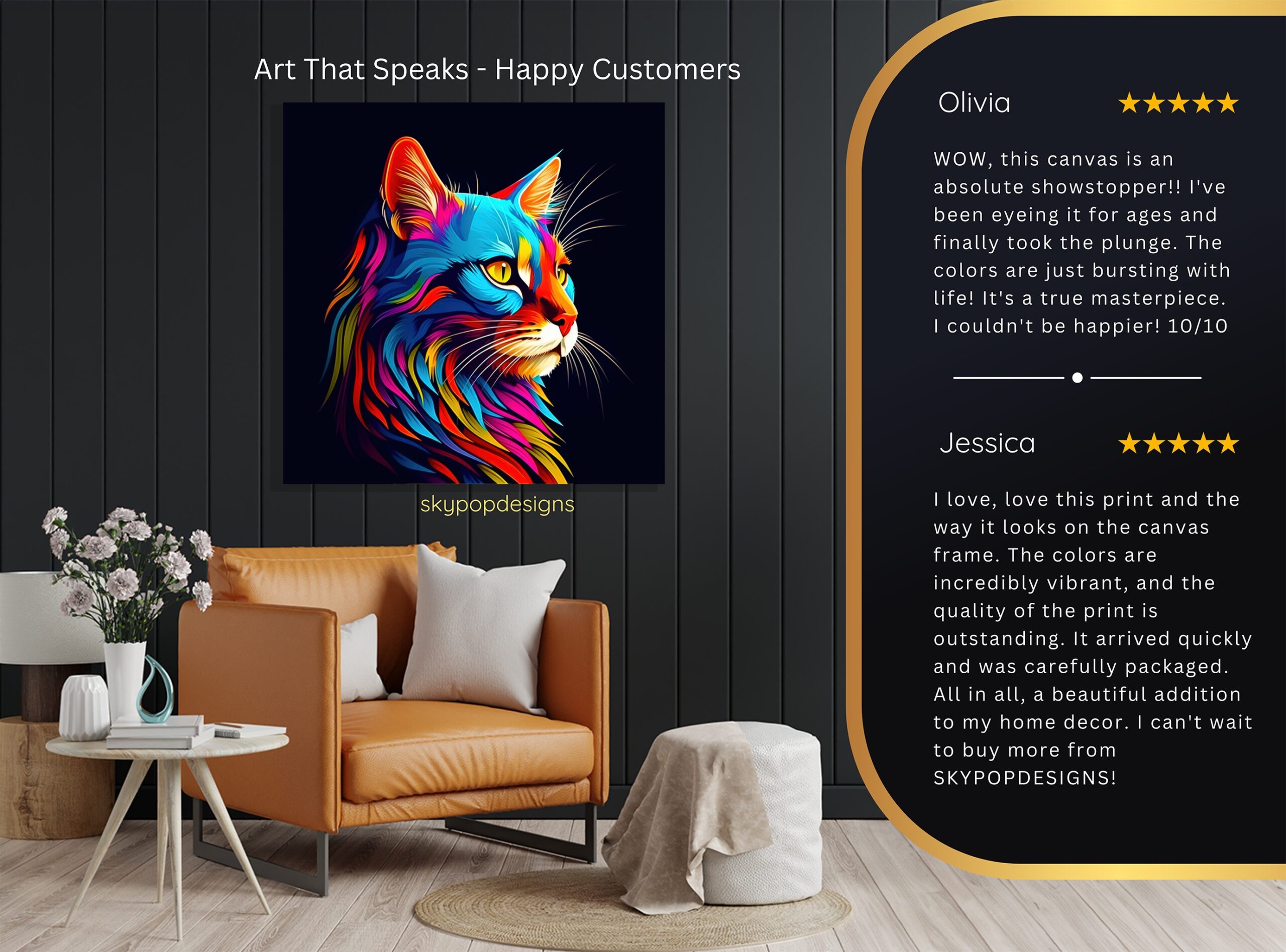 8.jpg Neon Cat Explosion Art