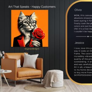 Cat with Rose Art