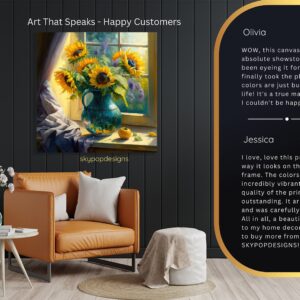 Sunflowers Window Art