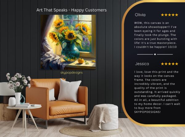 Sunflowers Window Art
