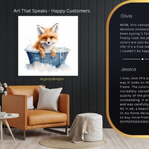 Fox Bath Time Bliss Art