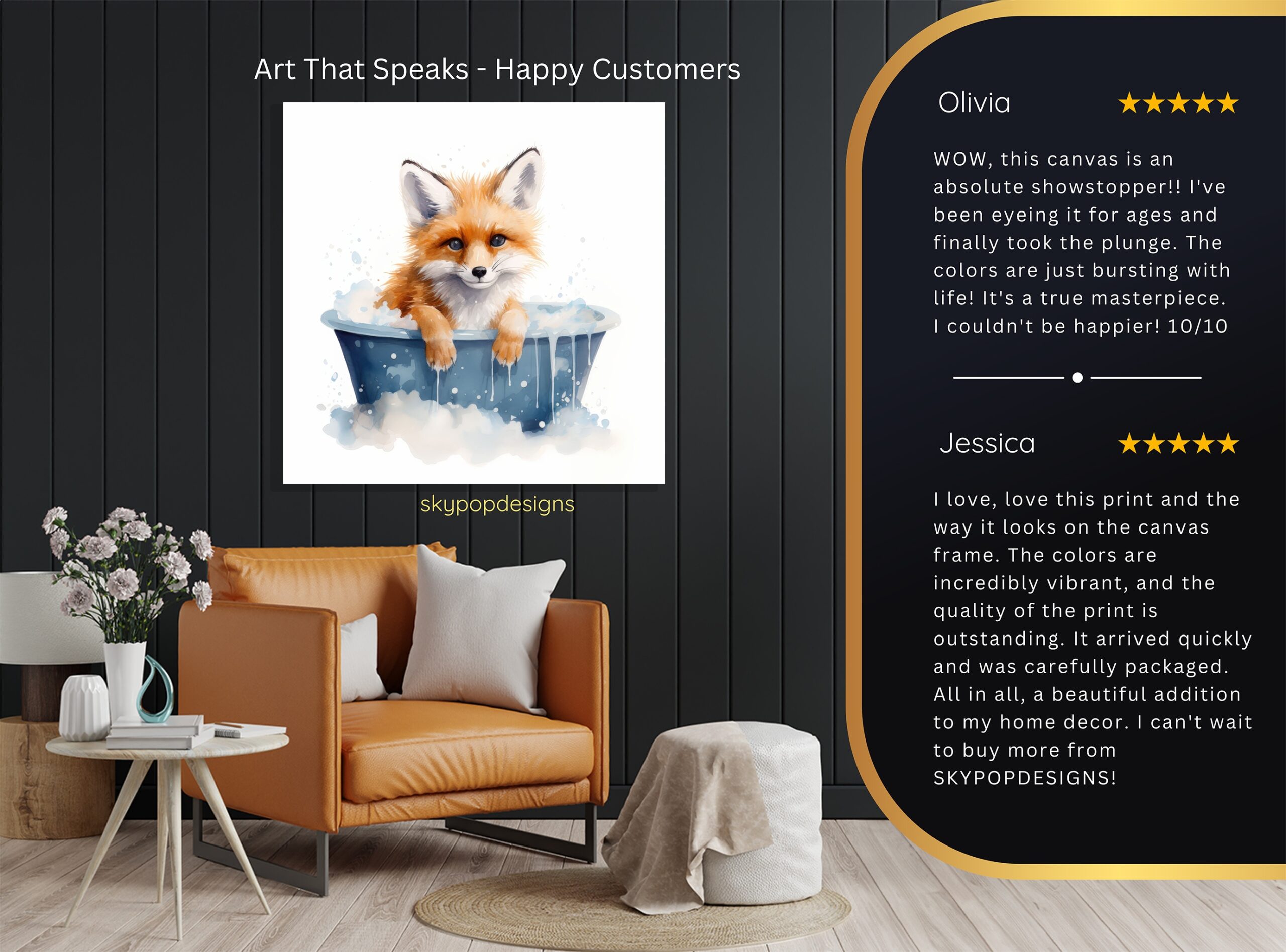 8.jpg Fox Bath Time Bliss Art