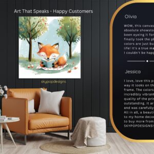 Fox Reading Art